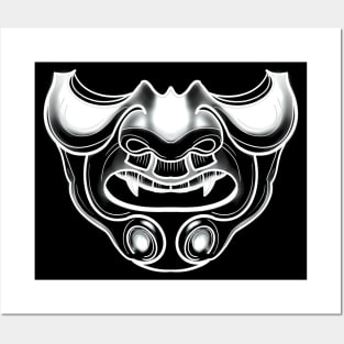 Samurai mask Posters and Art